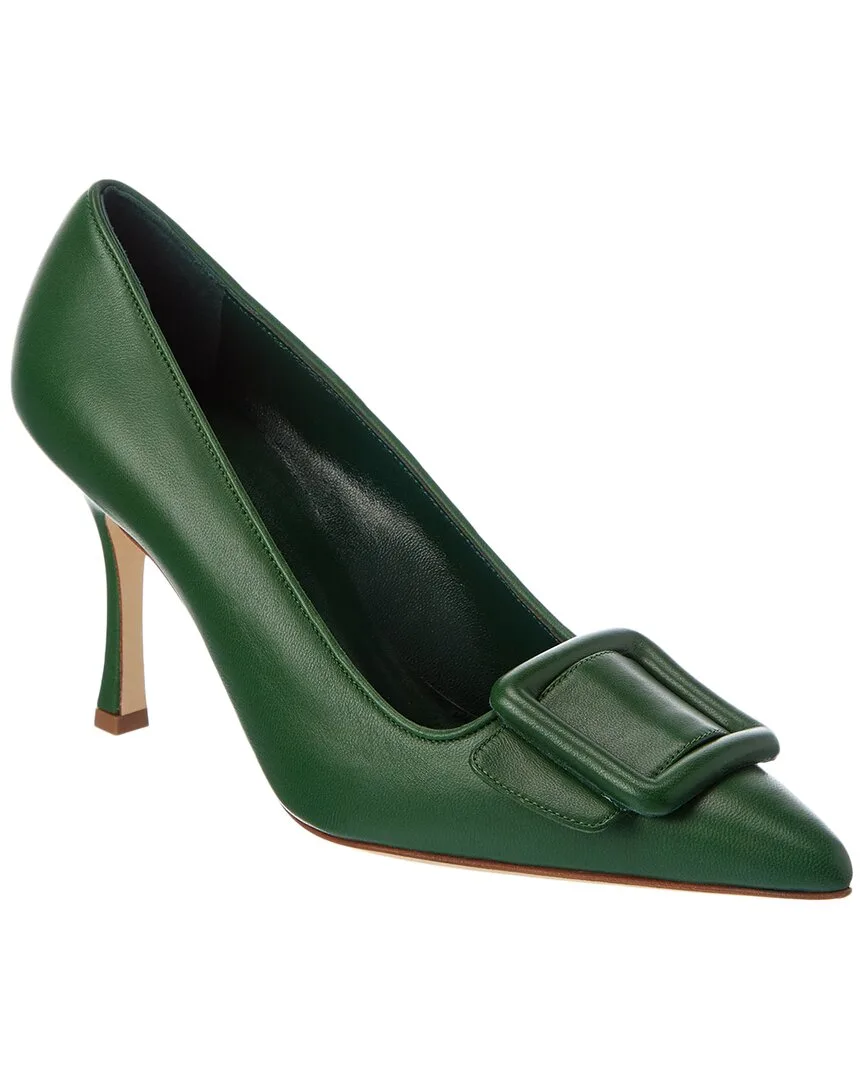 Maysale 90 Leather Pump by Manolo Blahnik