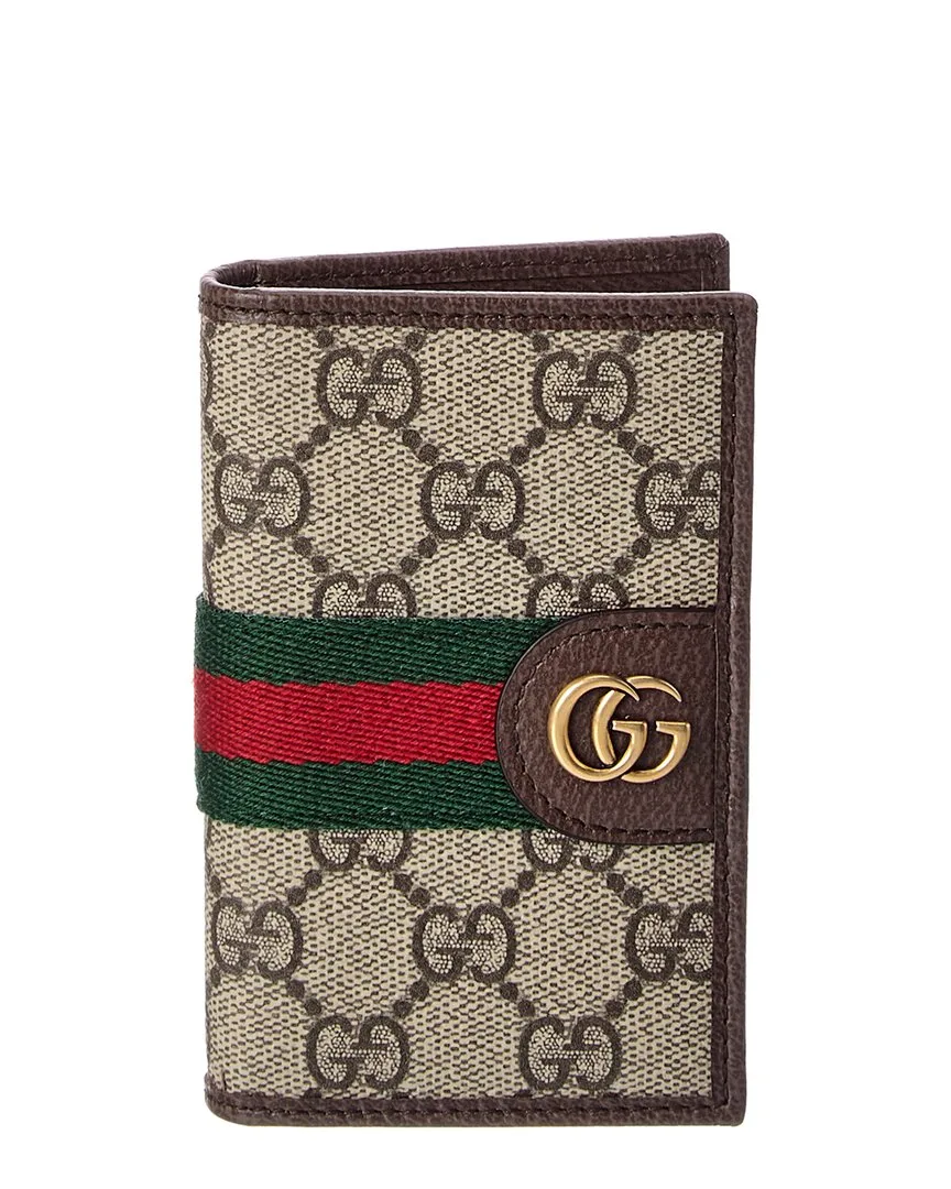 Ophidia Gg Supreme Canvas & Leather Card Case by Gucci