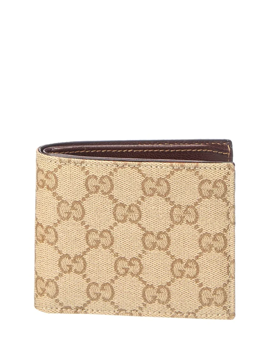 Essence Classic Gg Coated Canvas Bifold Wallet by Gucci