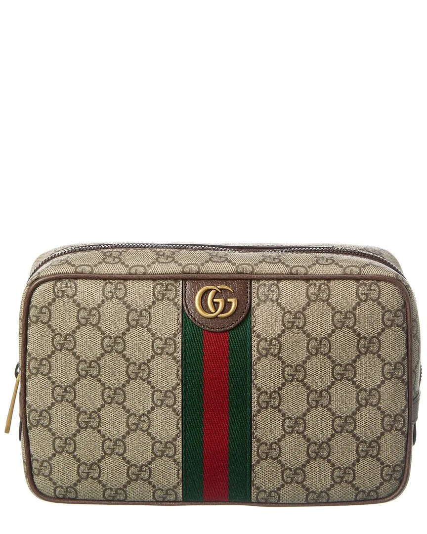 Gg Savoy Medium Gg Supreme Canvas & Leather Toiletry Case by Gucci