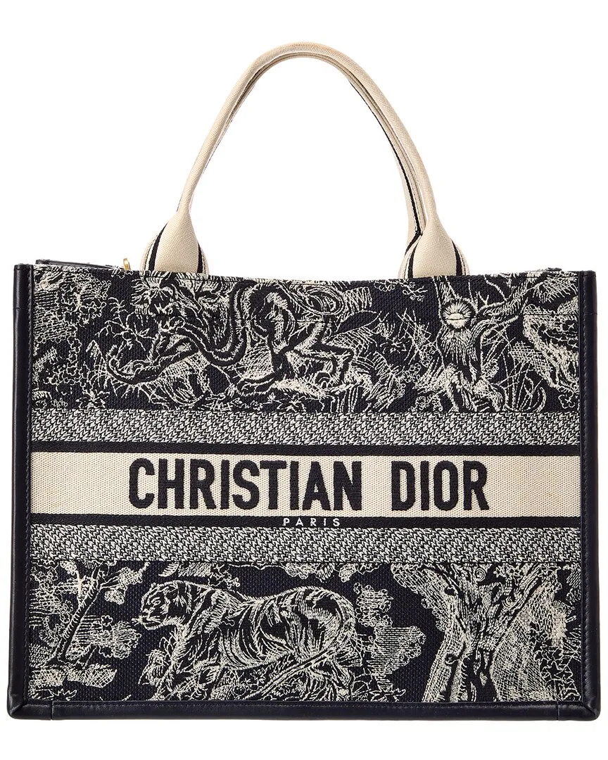 Blue Monogram Canvas Medium Tote (authentic Pre-Loved) by Dior