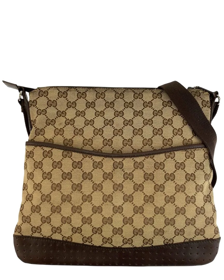 Beige Gg Canvas Shoulder Bag (authentic Pre-Loved) by Gucci