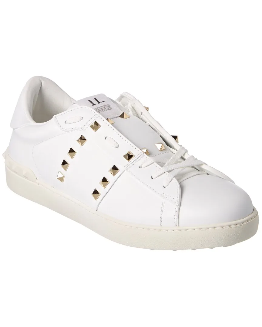 Rockstud Untitled Leather Sneaker by Valentino