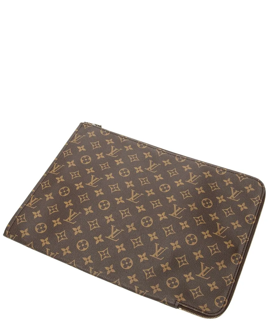 Brown Monogram Canvas Clutch Poche Documents Gm (authentic Pre-Loved) by Louis Vuitton