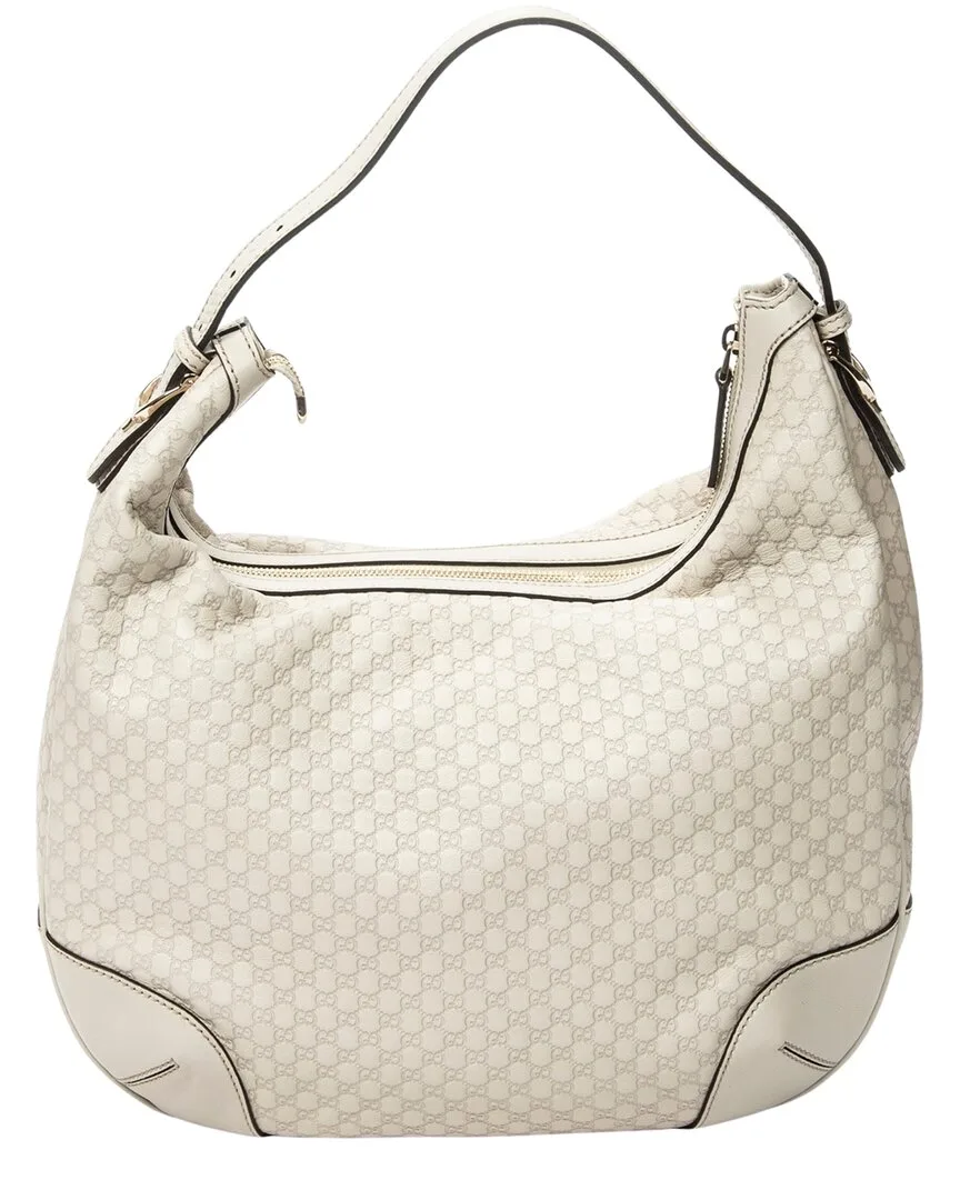 Ivory Microguccissima Leather Nice Hobo (authentic Pre-Loved) by Gucci