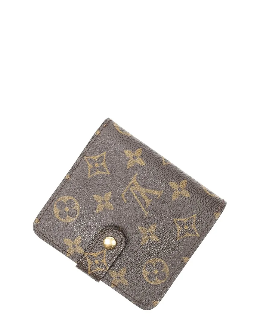 Brown Monogram Canvas Compact Zip Wallet Pm, Never Carried (authentic Pre-Loved) by Louis Vuitton