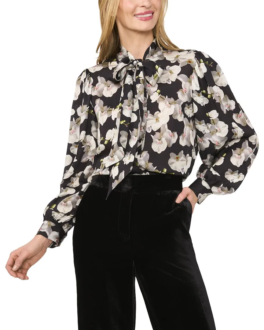 Neck Tie Button Down Blouse by Ted Baker