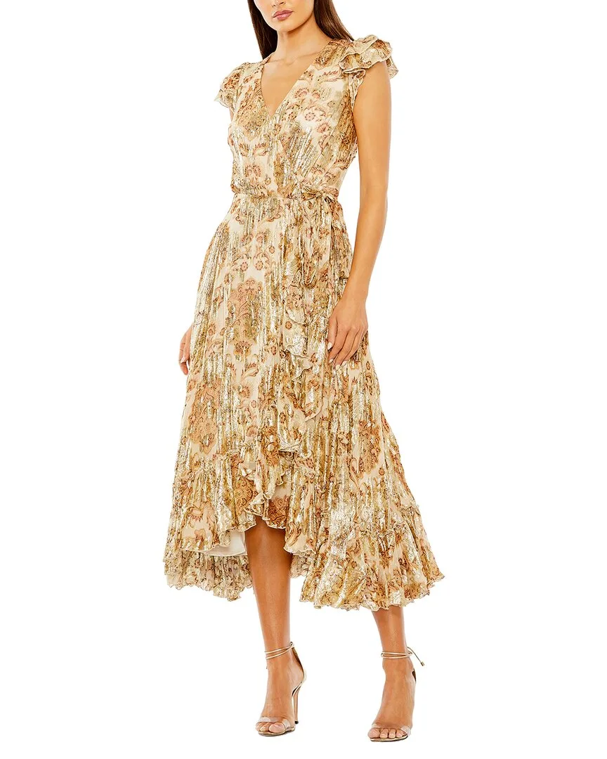 Mac Duggal Flutter Sleeve Floral Dress by M.A.C.