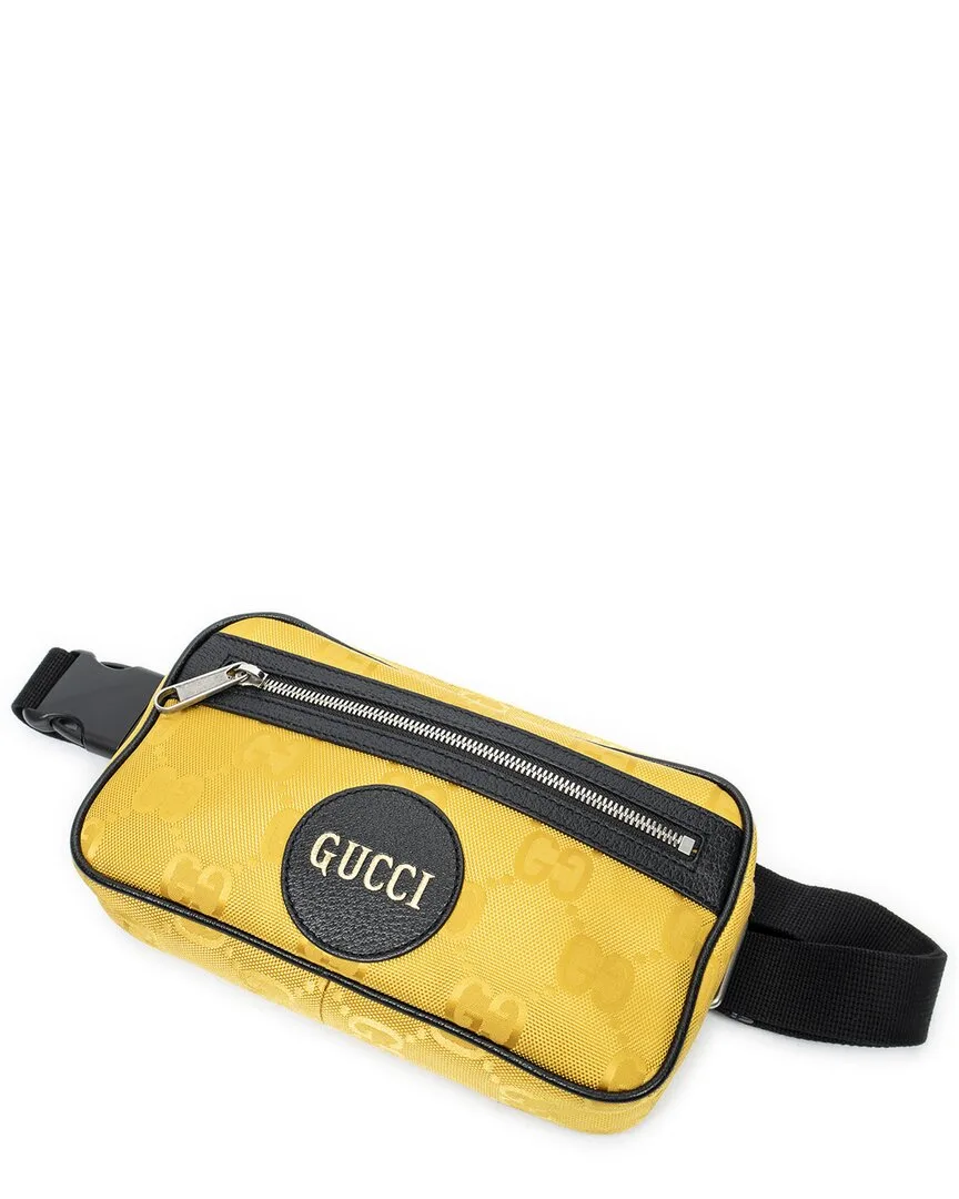 Yellow & Black Monogrammed Nylon Canvas Off the Grid Belt Bag (authentic Pre-Loved) by Gucci