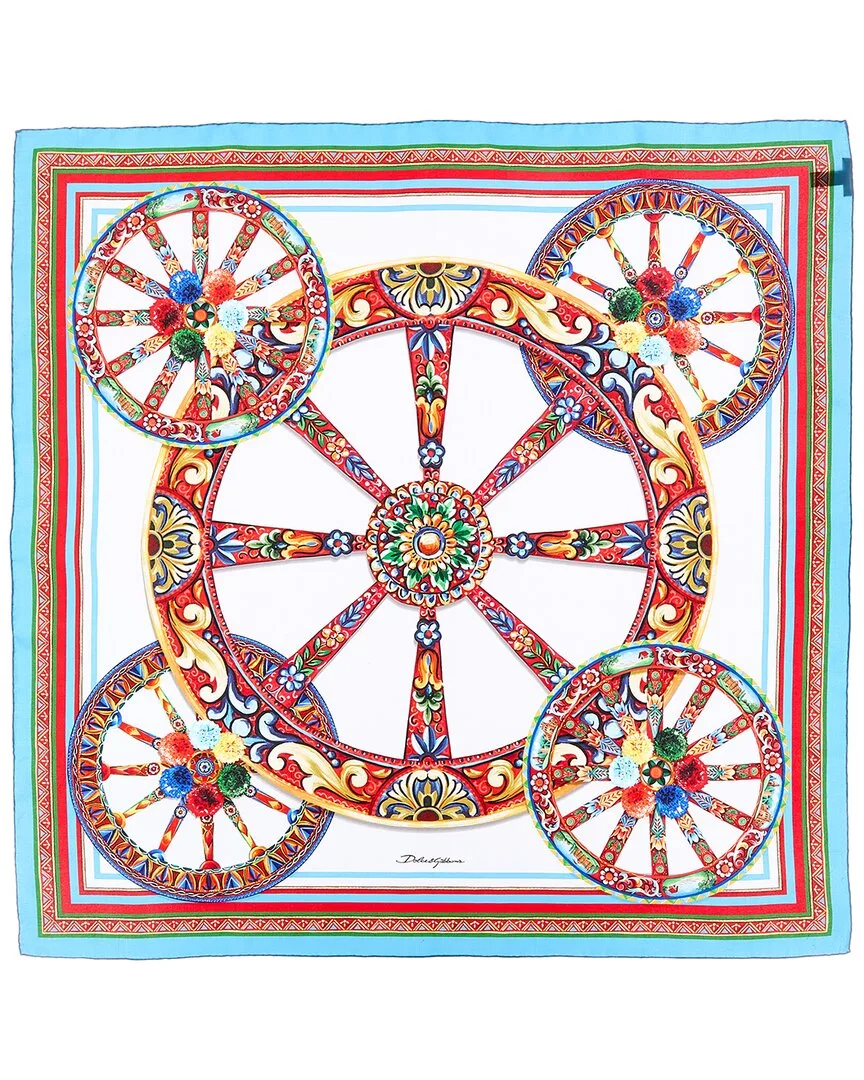 Carretto Print Silk Scarf by Dolce & Gabbana