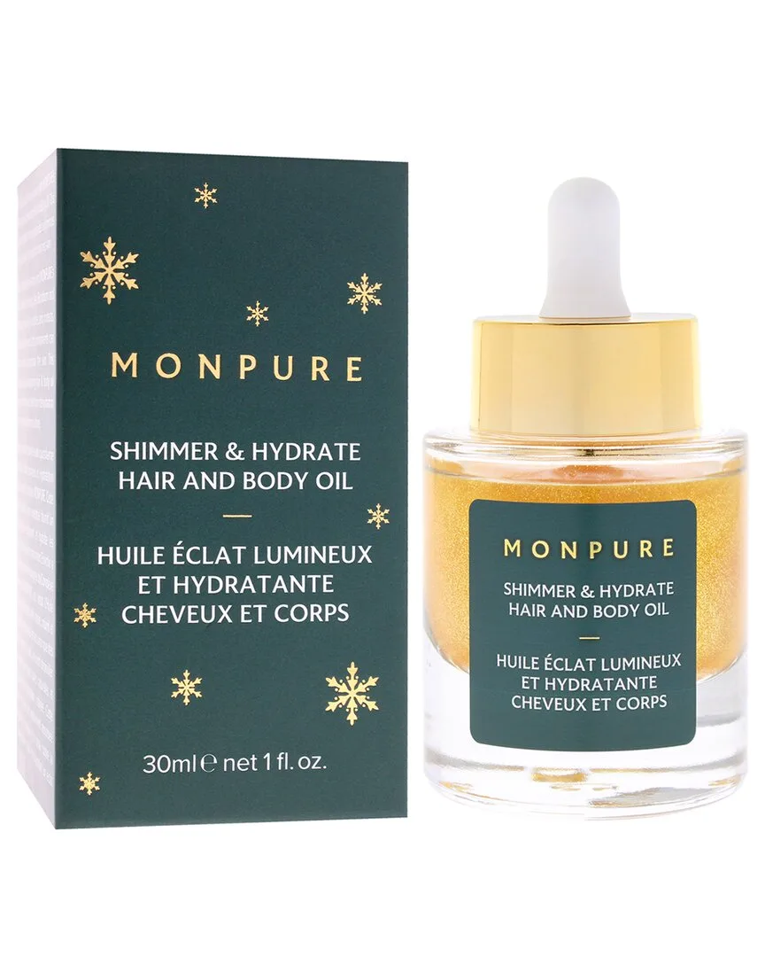 1Oz Shimmer and Hydrate Hair and Body Oil by Monpure