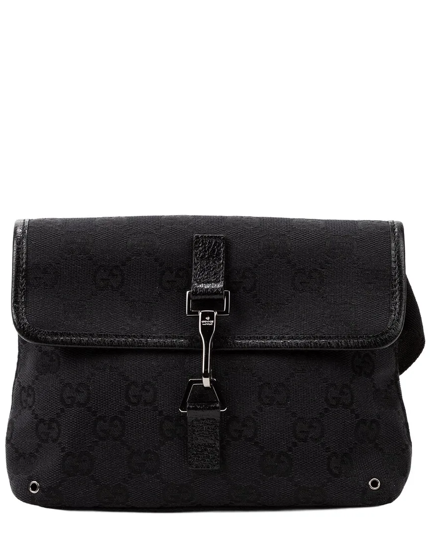 Black Monogram Canvas Belt Bag (authentic Pre-Loved) by Gucci