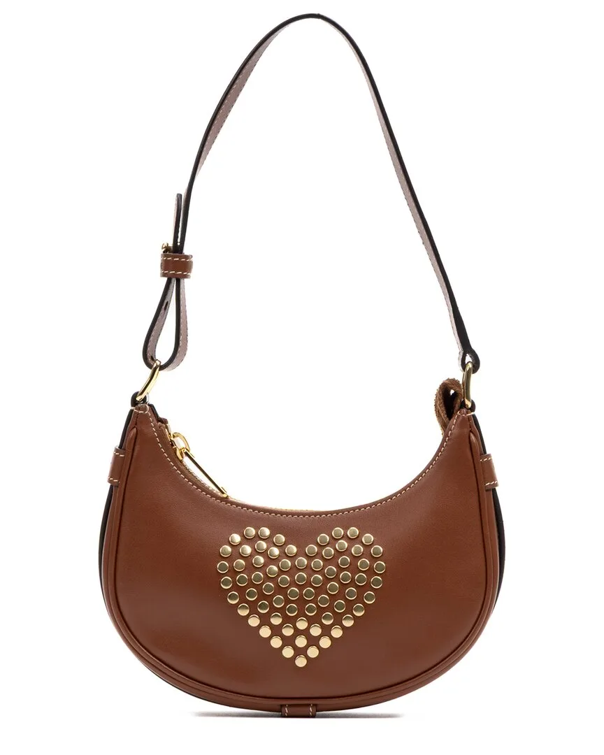 Brown Smooth Leather Triomphe Studded Ava Bag (authentic Pre-Loved) by Celine