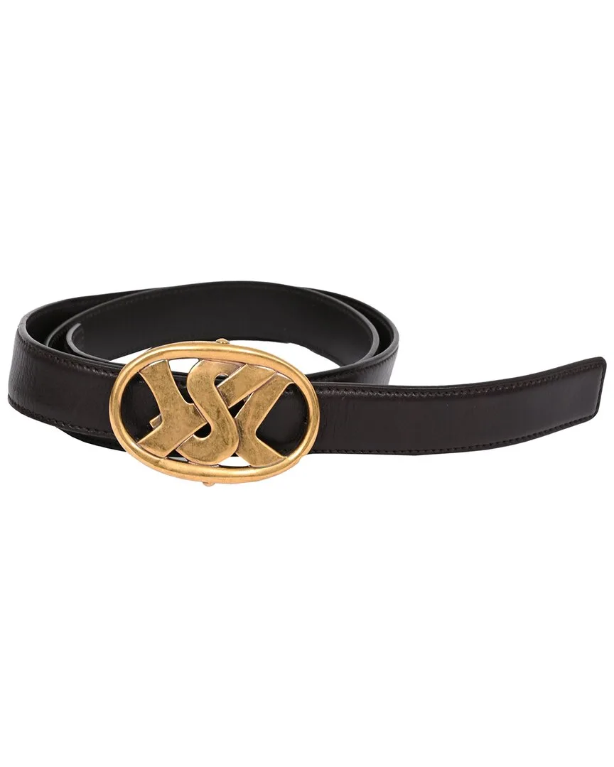 Ysl Logo Belt (authentic Pre-Loved) by Saint Laurent