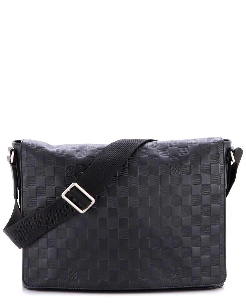 Black Damier Infini Leather District Nm mm (authentic Pre-Loved) by Louis Vuitton