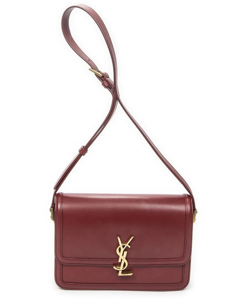 Red Calfskin Leather Medium Solferino (authentic Pre-Loved) by Saint Laurent