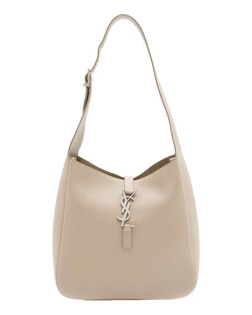 Beige Calfskin Le 5 a 7 Small Hobo (authentic Pre-Loved) by Saint Laurent
