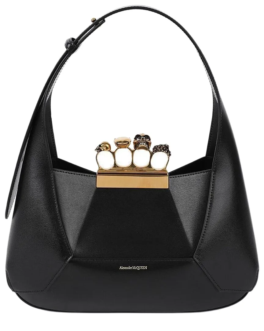 Black Leather Seal Mini Bag (authentic Pre-Loved) by Alexander McQueen