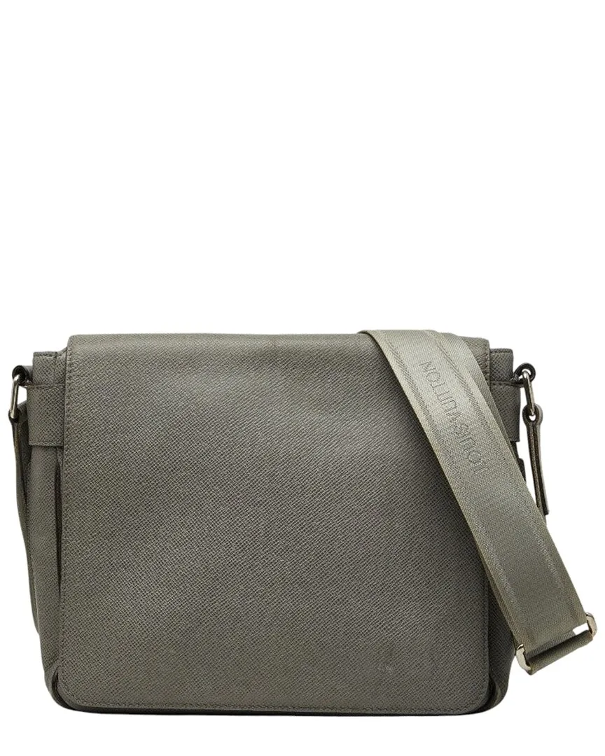 Grey Leather Roman Pm (authentic Pre-Loved) by Louis Vuitton