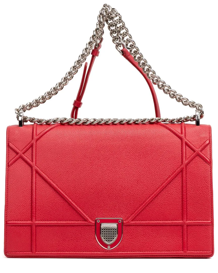 Red Calfskin Leather Diorama (authentic Pre-Loved) by Dior