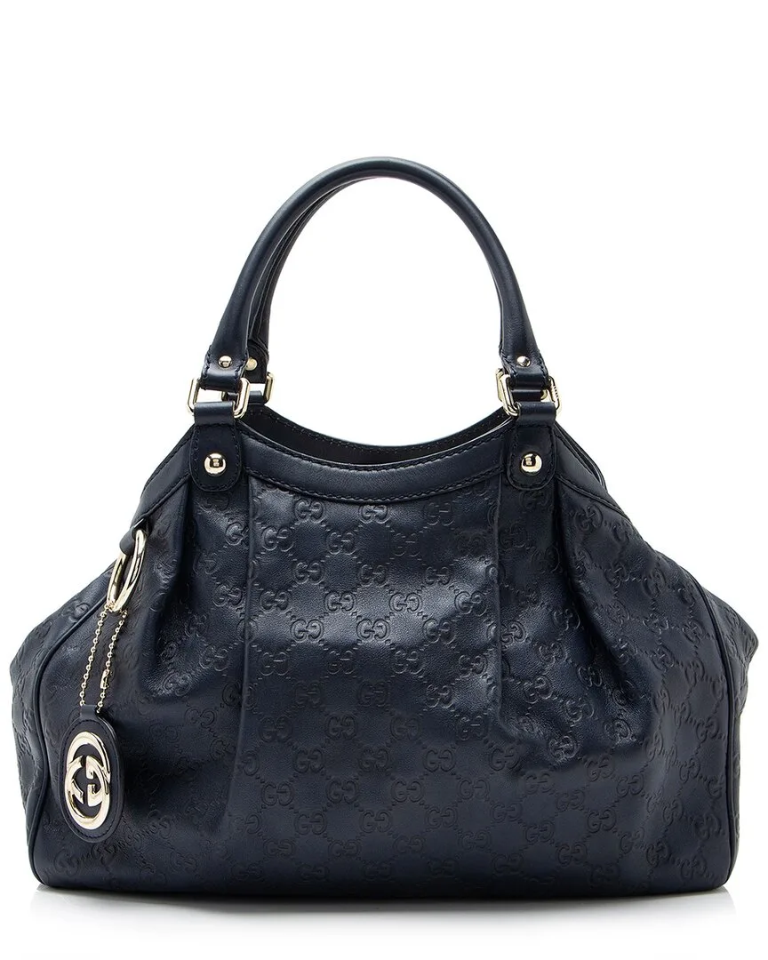 Blue Guccissima Leather Sukey Medium Tote (authentic Pre-Loved) by Gucci