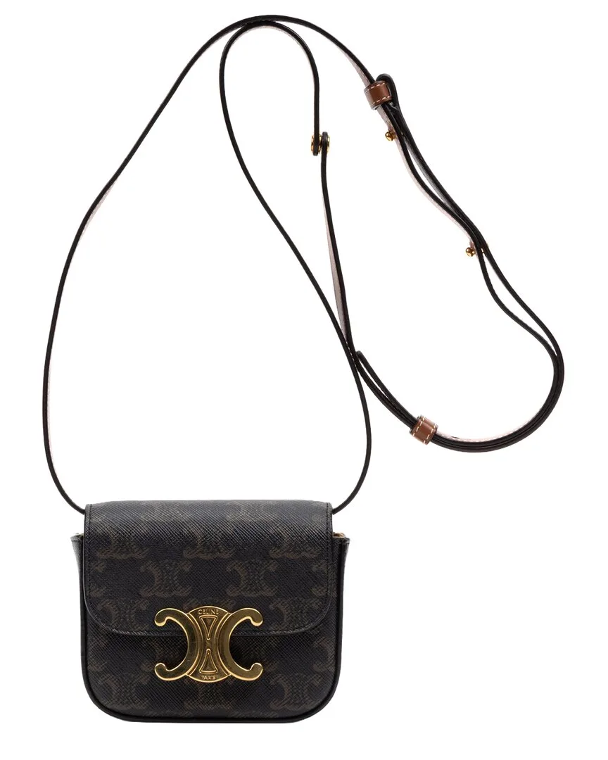 Brown Triomphe Coated Canvas Triomphe Camera Bag (authentic Pre-Loved) by Celine