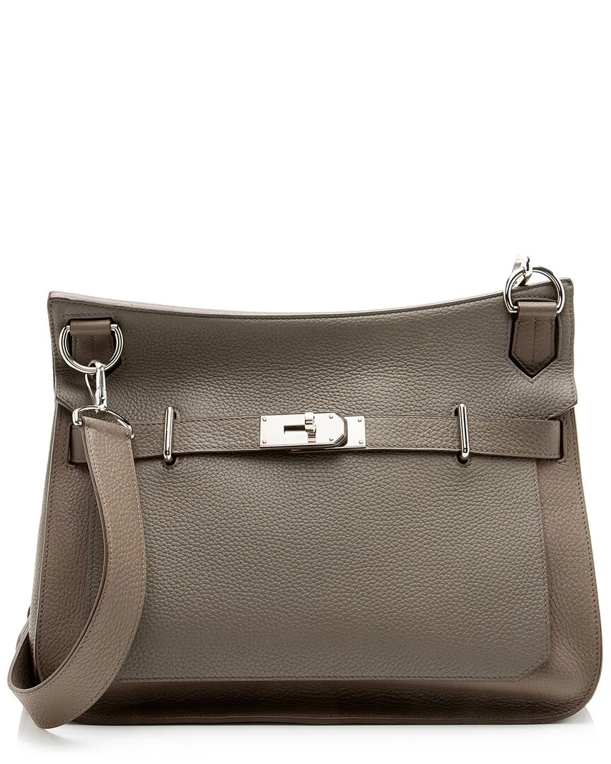 Grey Taurillon Clemence Jypsiere 34 Messenger (authentic Pre-Loved) by Herms