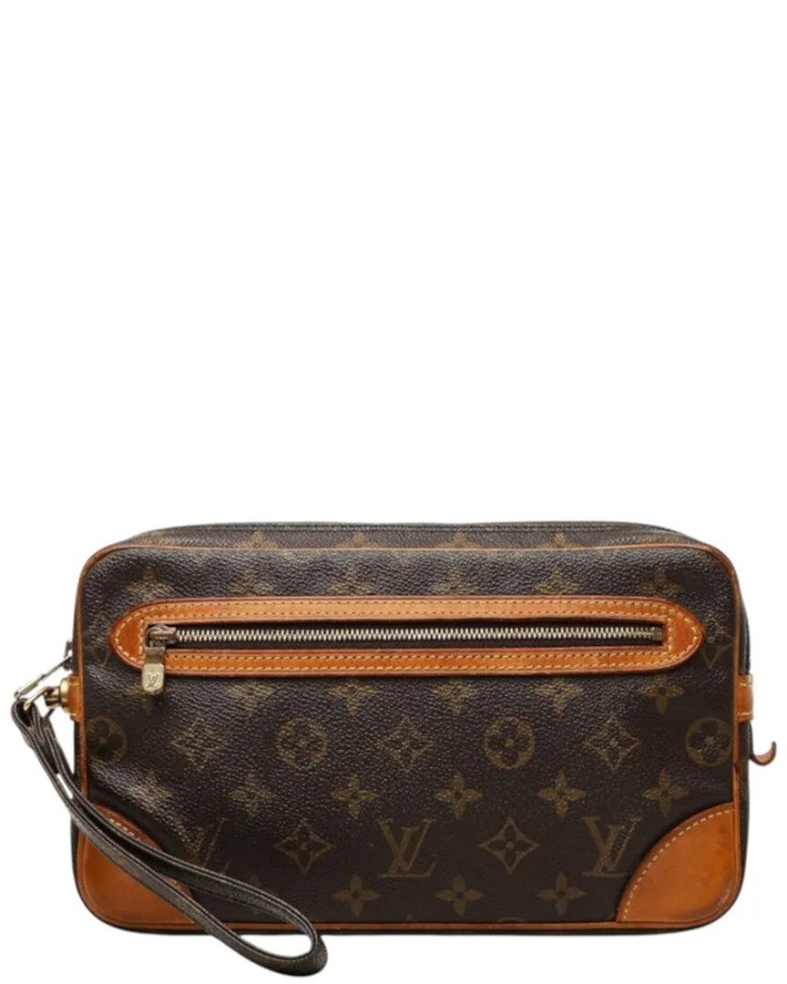 Brown Coated/Waterproof Canvas Marlye Dragonne Gm (authentic Pre-Loved) by Louis Vuitton