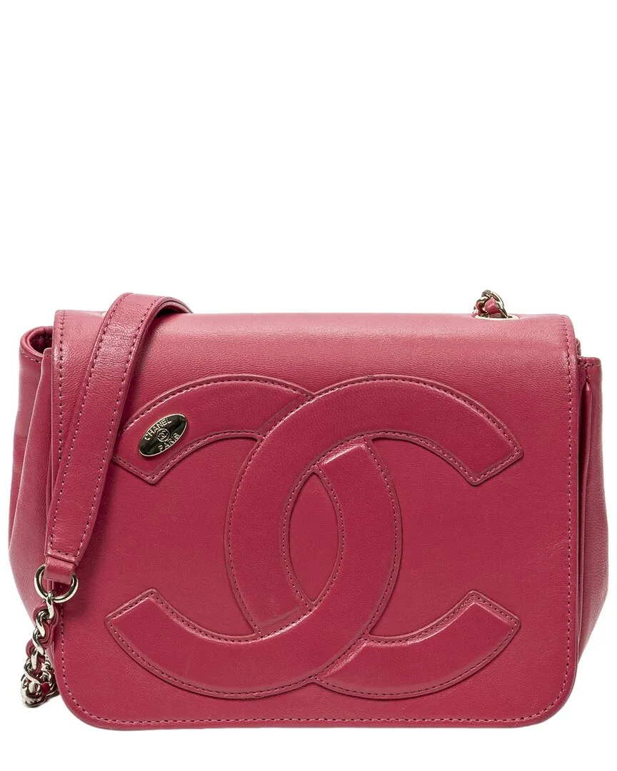 Fuchsia Pink Calfskin Leather Small Mania Flap (authentic Pre-Loved) by CHANEL