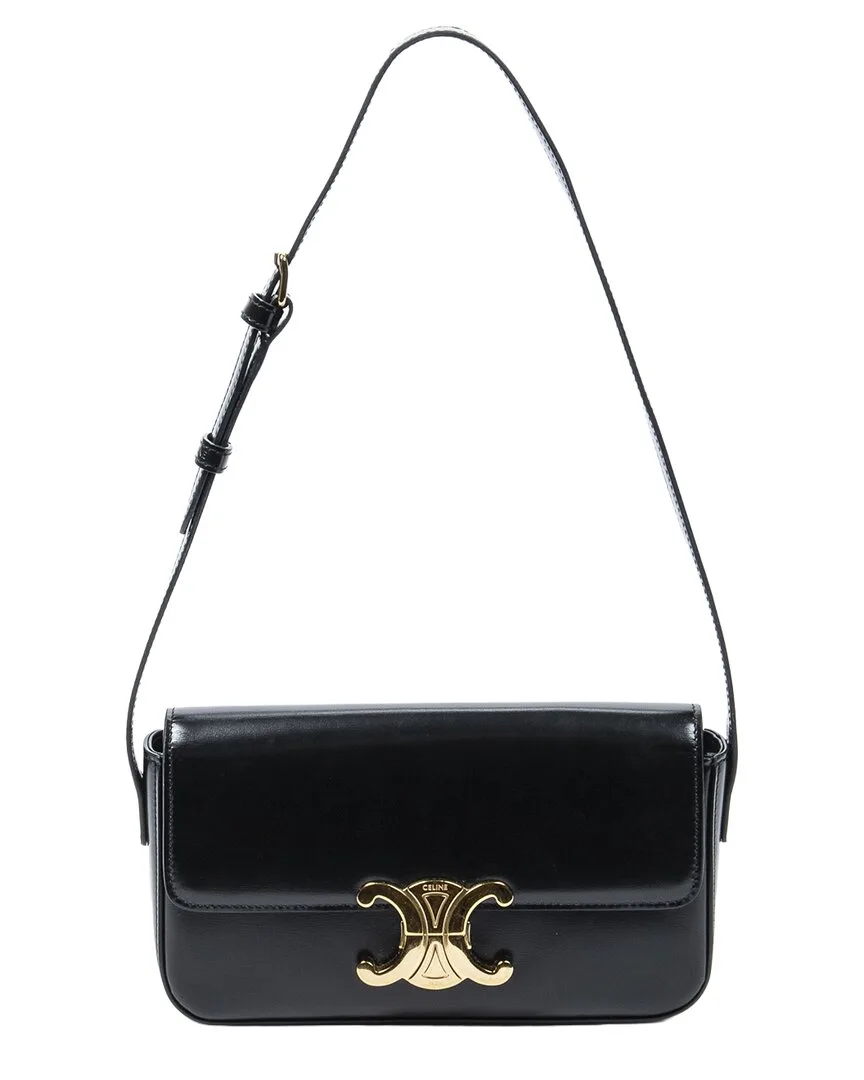 Black Smooth Calfskin Leather Claude (authentic Pre-Loved) by Celine