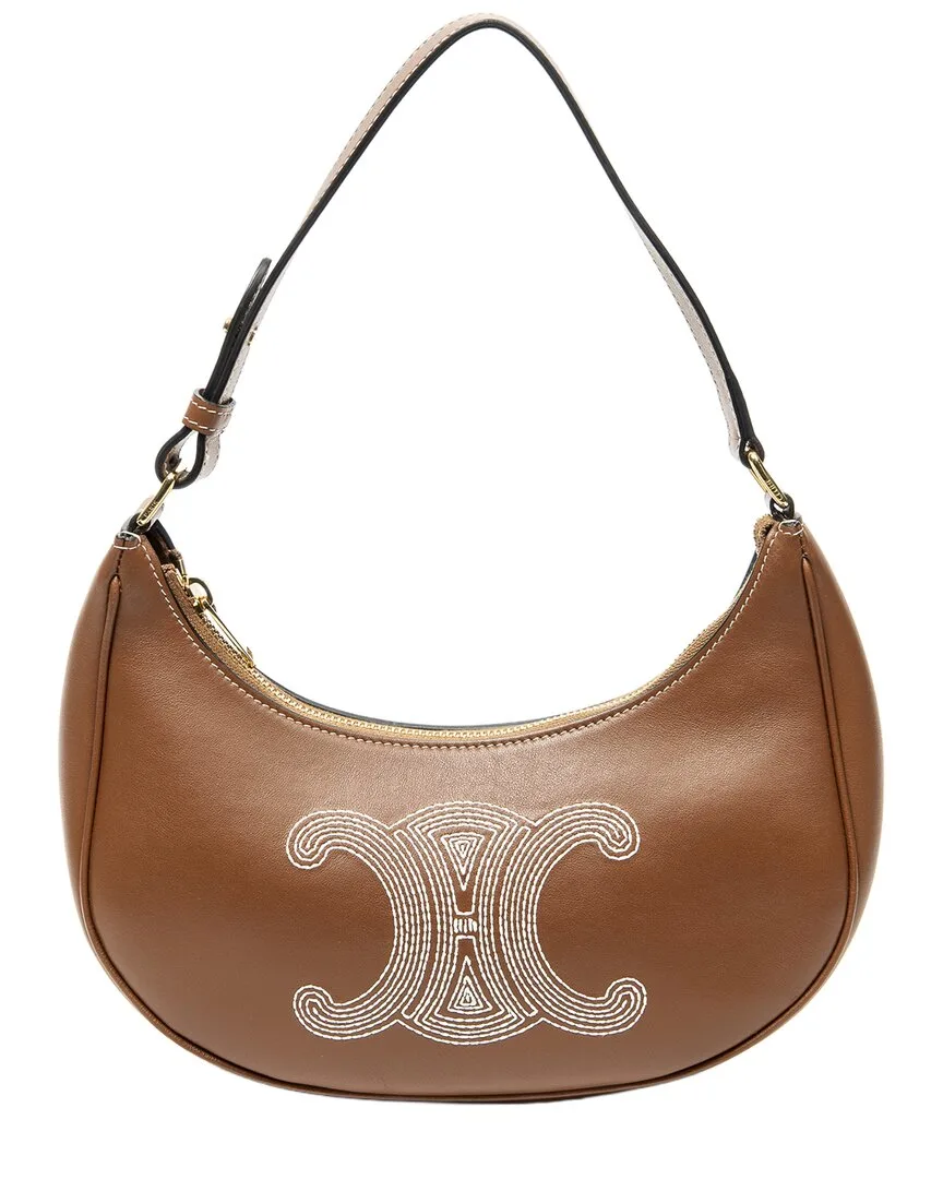 Brown Calfskin Leather Ava Hobo (authentic Pre-Loved) by Celine