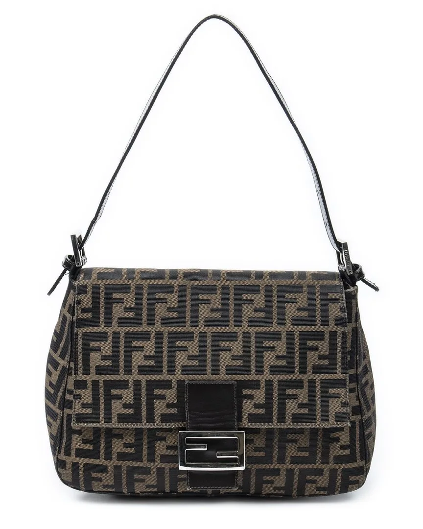Brown & Dark Brown Zucca Canvas Mama Forever (authentic Pre-Loved) by FENDI