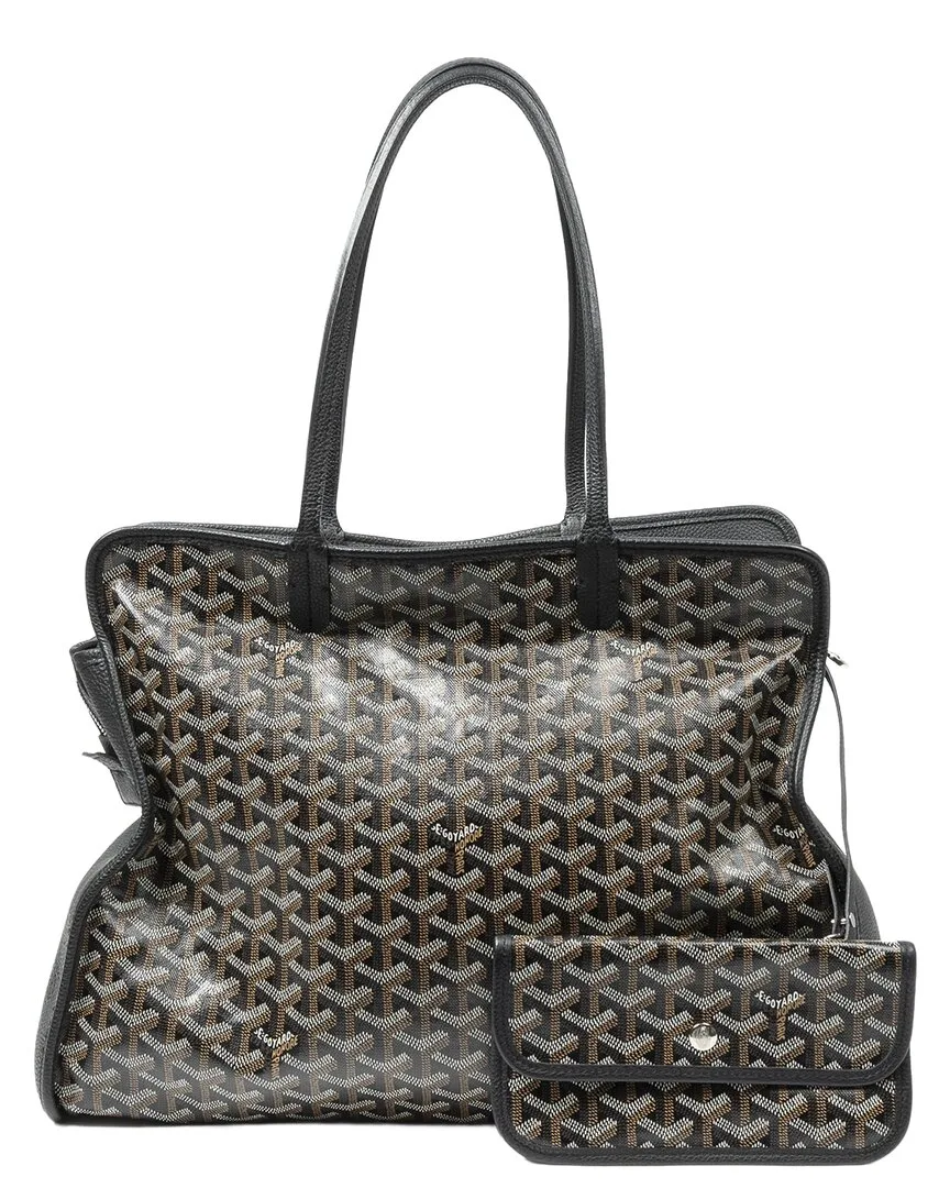 Black & Brown Goyardine Coated Canvas Hardy (authentic Pre-Loved) by Goyard