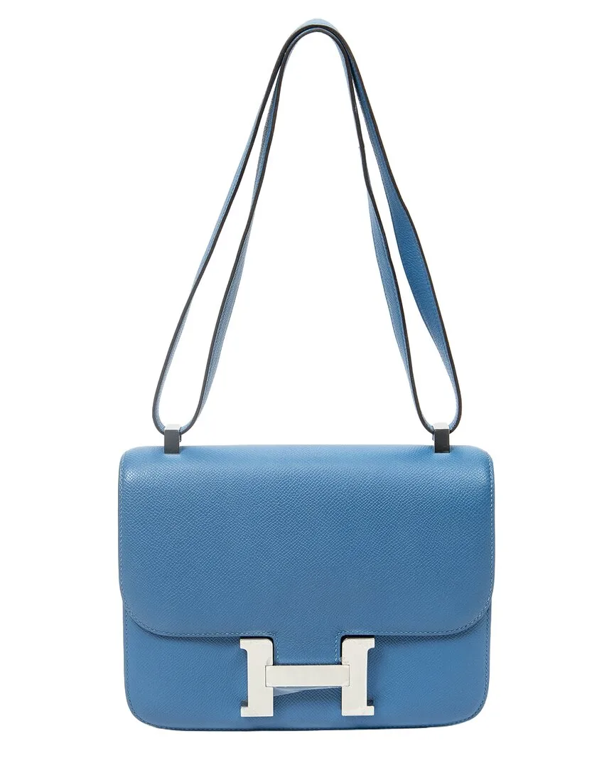 Blue Izmir Epsom Leather Constance (authentic Pre-Loved) by Herms