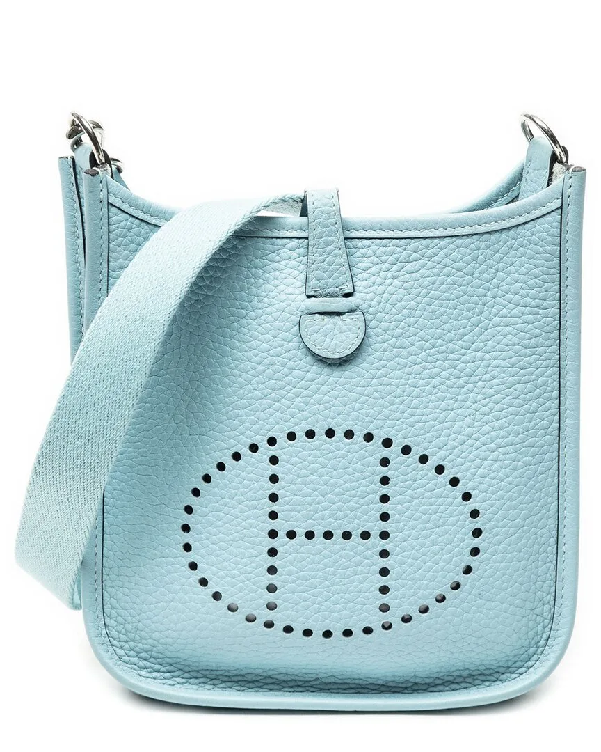 Turquoise Clemence Leather Evelyne (authentic Pre-Loved) by Herms