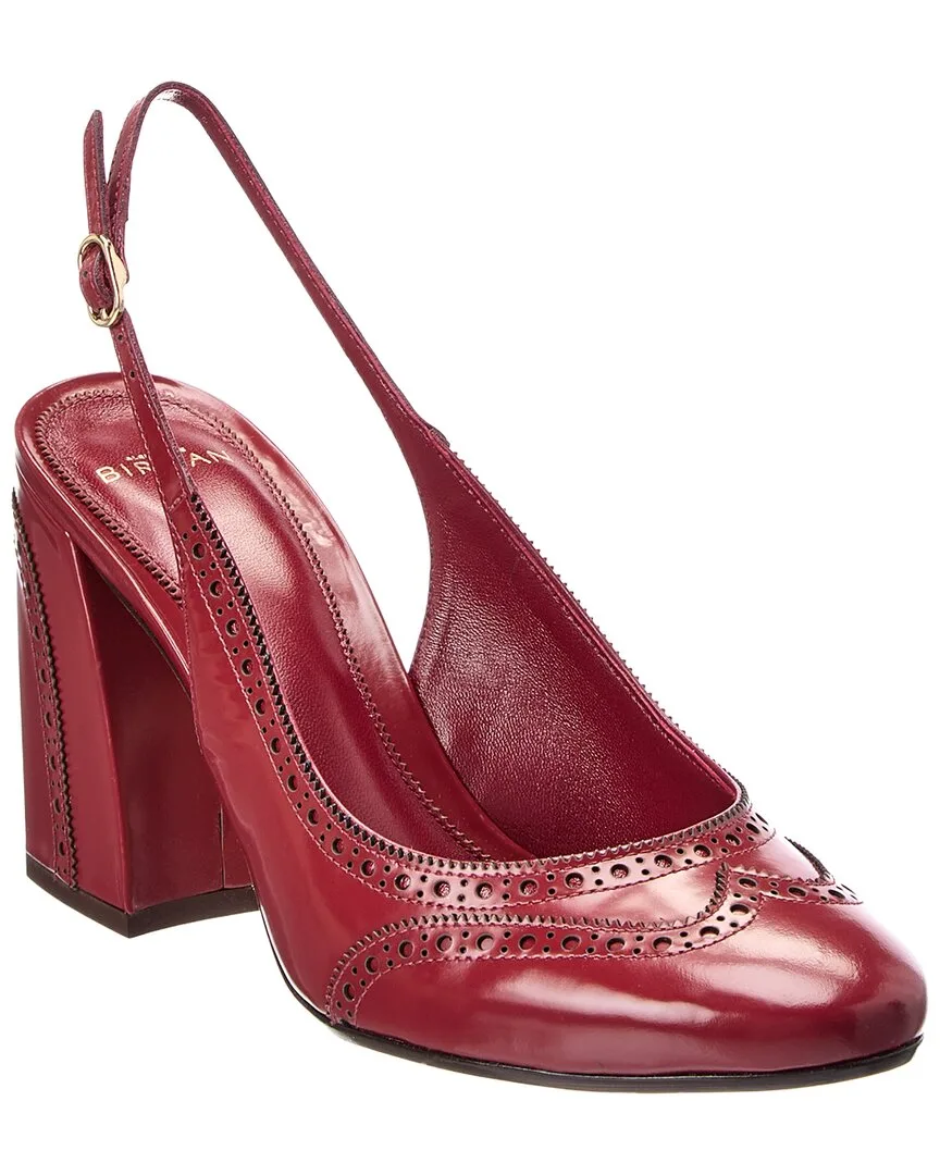 Slingback Brogue 85 Leather Pump by Alexandre Birman
