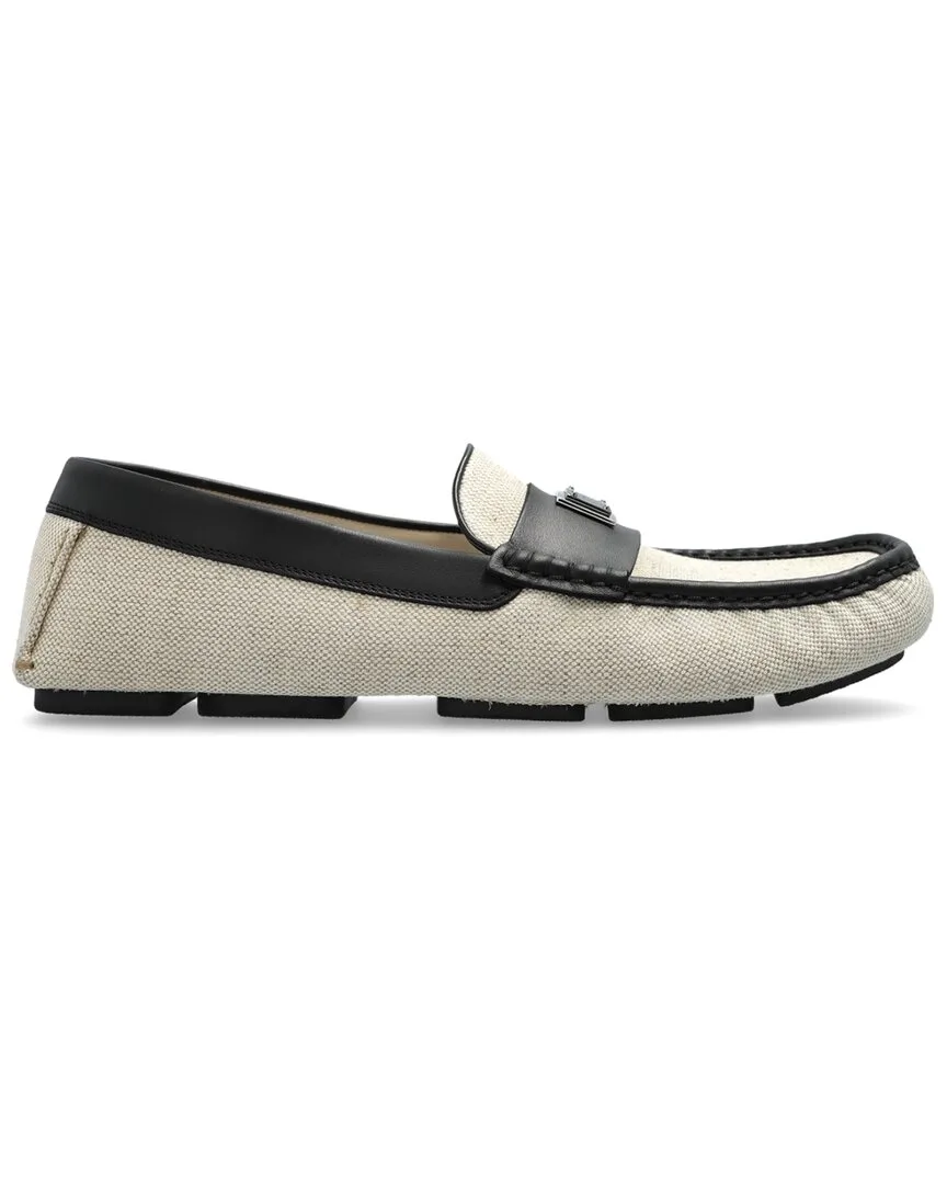 Cotton Engraved Logo Loafer (authentic Pre-Loved) by Dolce & Gabbana
