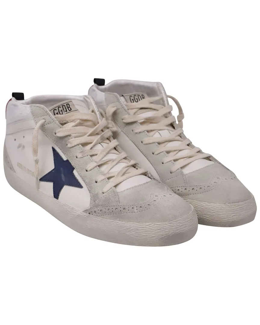 Leather Mid Star High-Top Sneaker (authentic Pre-Loved) by Golden Goose