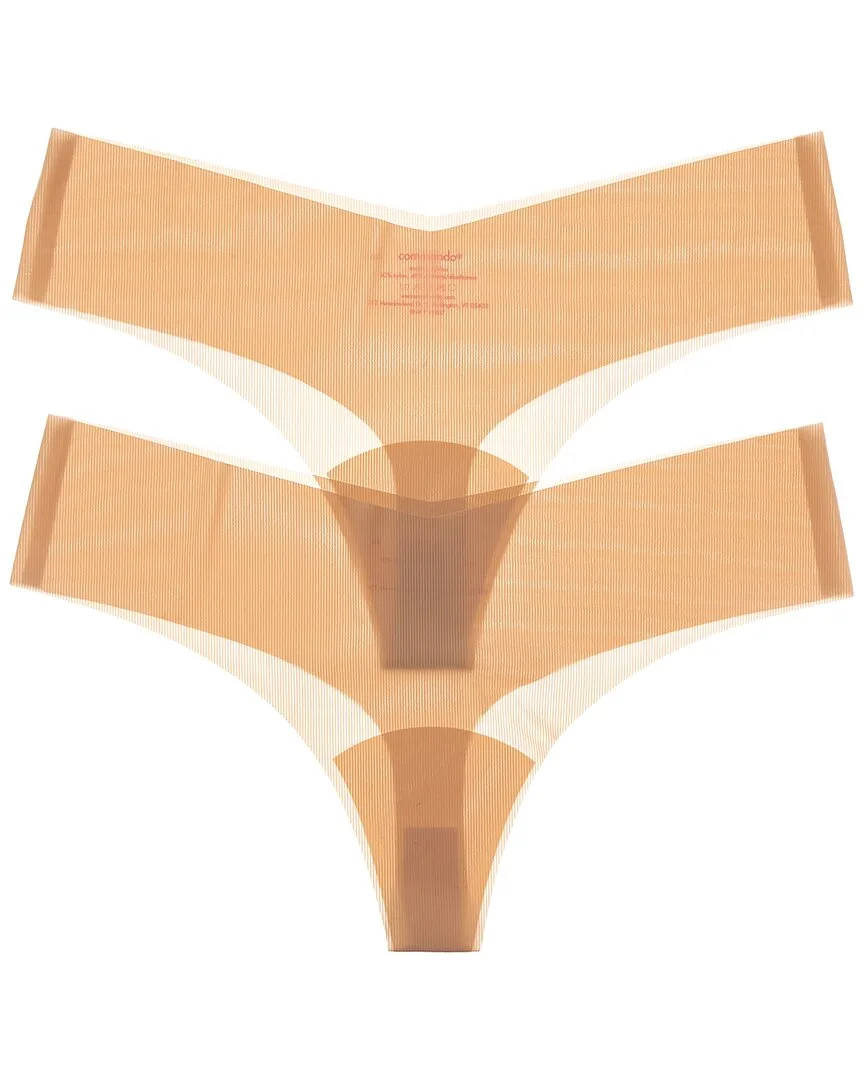 2Pk Invisible Rib Thong by Commando