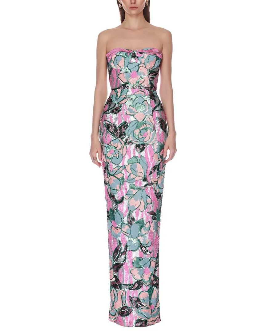 Calypso Sequin Dahlia Strapless Maxi Dress by Bronx and Banco