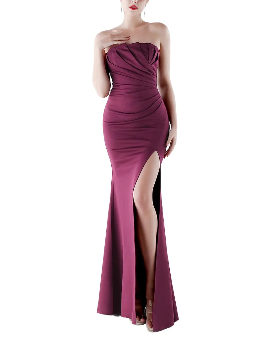 Solid Sleeveless Maxi Dress by Kalinnu