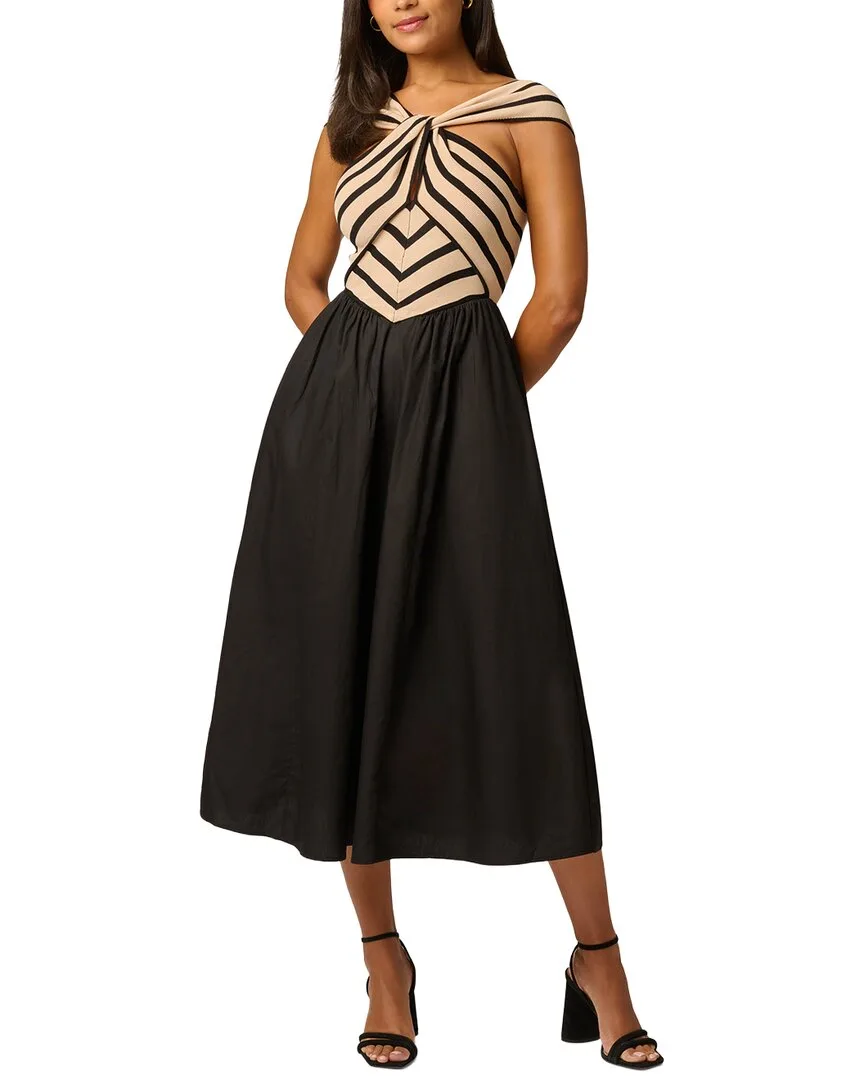 Short Sleeve Midi Dress by Adrianna Papell