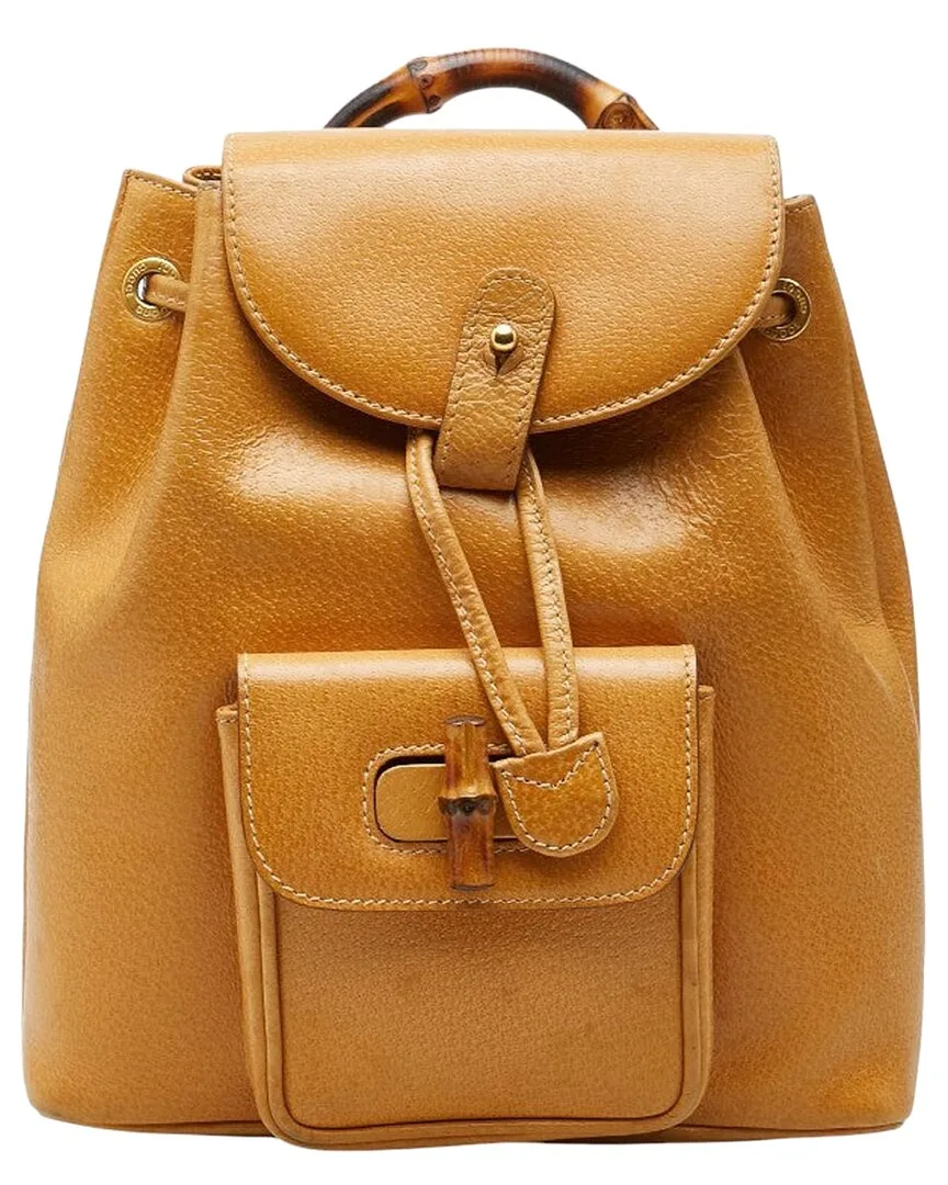 Beige Bamboo Backpack (authentic Pre-Loved) by Gucci