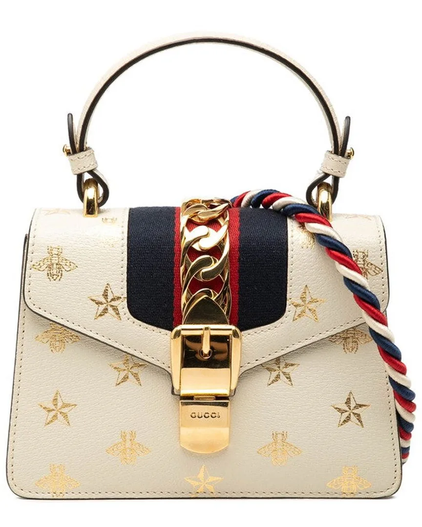 White Bee & Star Mini Sylvie Handbag (authentic Pre-Loved) by Gucci