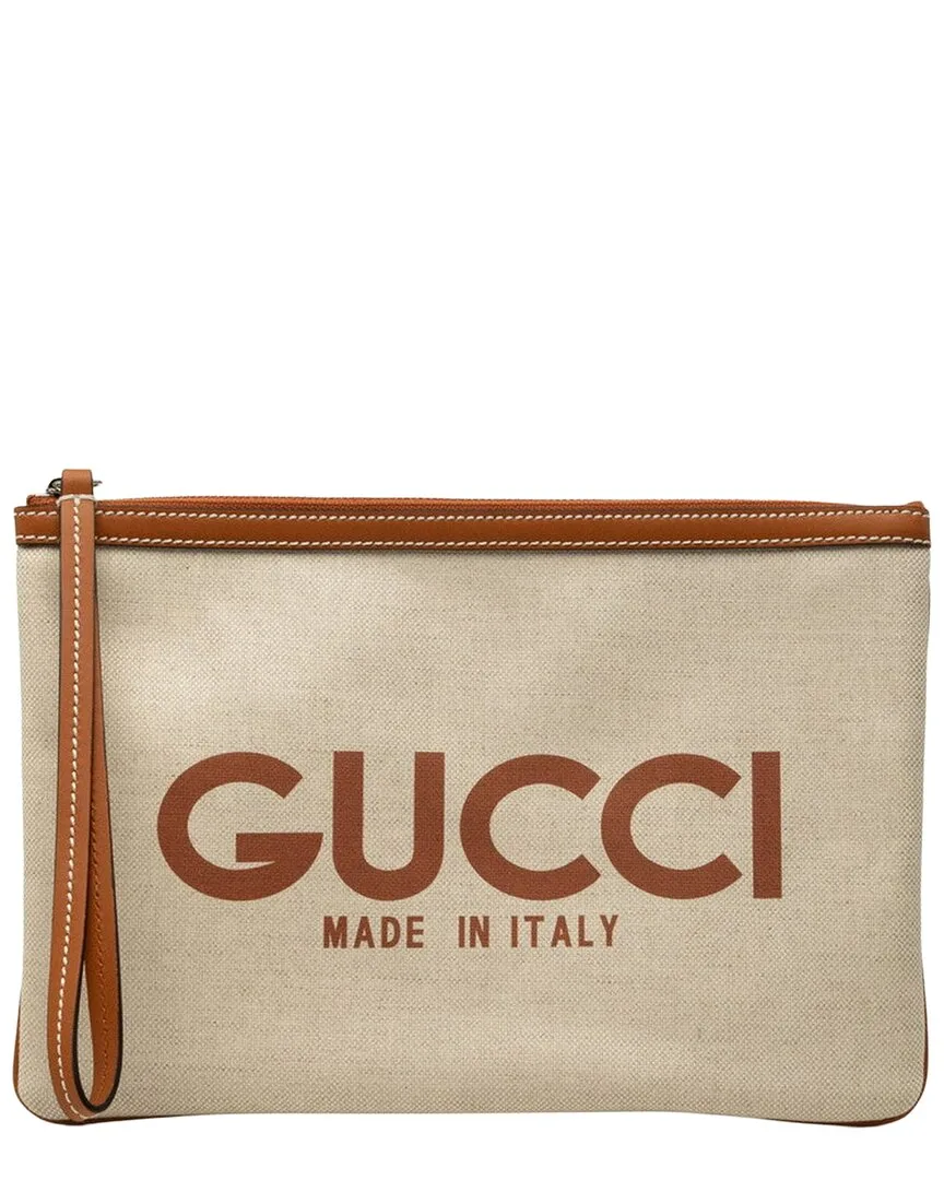 Gg Supreme Canvas Clutch Pouch (authentic Pre-Loved) by Gucci