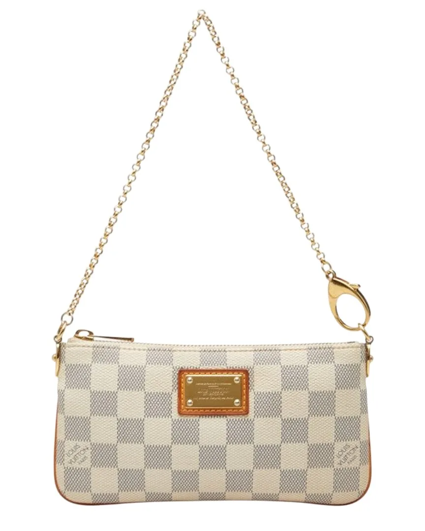 Damier Azur Pochette Mira mm (authentic Pre-Loved) by Louis Vuitton