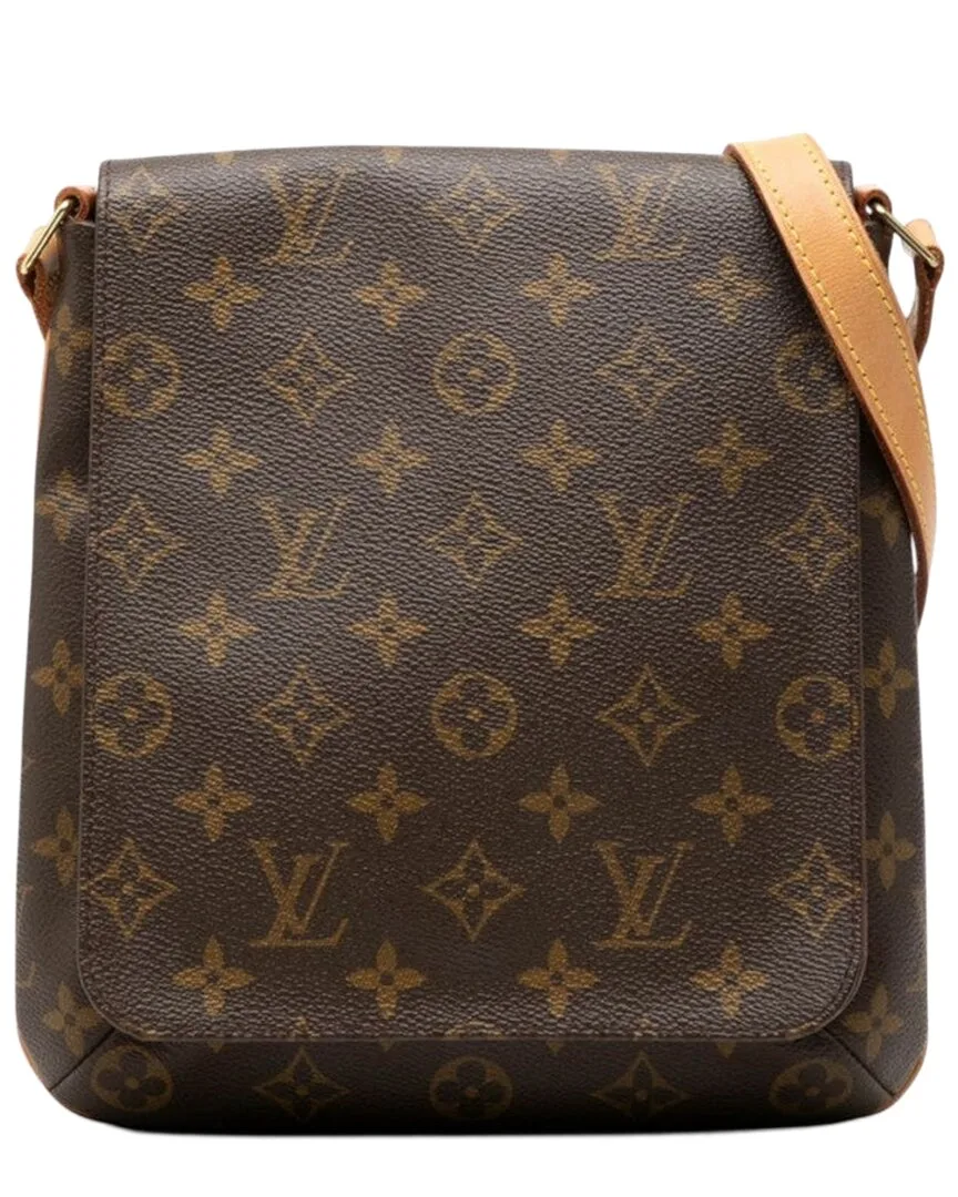 Brown Coated/Waterproof Canvas Musette Salsa Short (authentic Pre-Loved) by Louis Vuitton