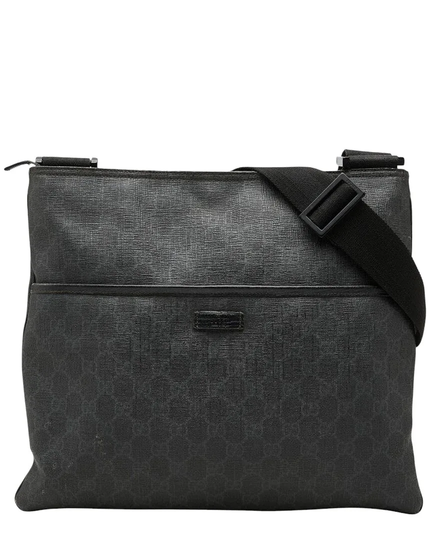 Black Gg Supreme Canvas Shoulder Bag (authentic Pre-Loved) by Gucci