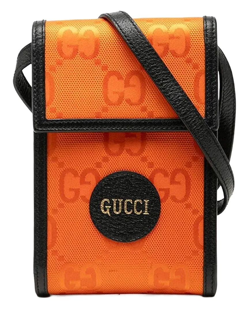 Orange Nylon Off the Grid Gg Logo Crossbody (authentic Pre-Loved) by Gucci