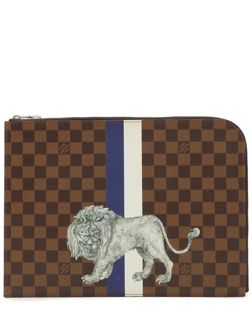 Brown Damier Pochette Jour Gm Chapman Brothers Lion (authentic Pre-Loved) by Louis Vuitton